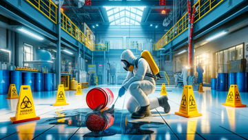 Catalogue illustration for chemical spill response